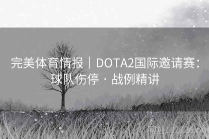 完美体育情报|DOTA2国际邀请赛:球队伤停 · 战例精讲 完美体育情报|DOTA2国际邀请赛:球队伤停 · 战例精讲