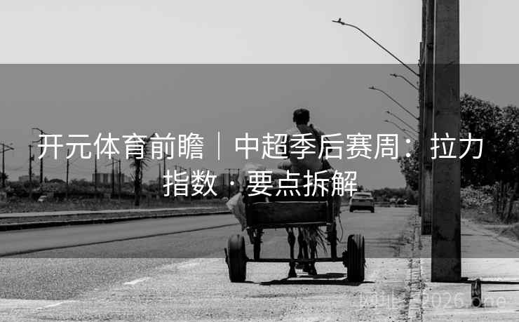 开元体育前瞻|中超季后赛周:拉力指数 · 要点拆解 开元体育前瞻|中超季后赛周:拉力指数 · 要点拆解
