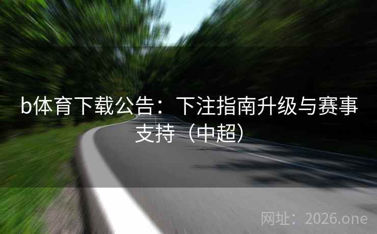 b体育下载公告:下注指南升级与赛事支持(中超) b体育下载公告:下注指南升级与赛事支持(中超)