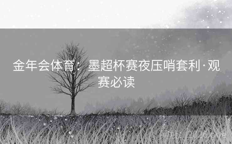 金年会体育:墨超杯赛夜压哨套利·观赛必读 金年会体育:墨超杯赛夜压哨套利·观赛必读