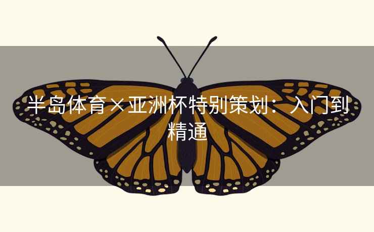 半岛体育×亚洲杯特别策划:入门到精通 半岛体育×亚洲杯特别策划:入门到精通