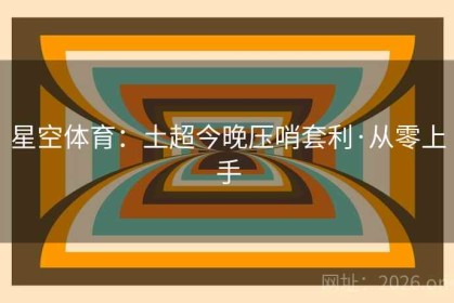 星空体育：土超今晚压哨套利·从零上手