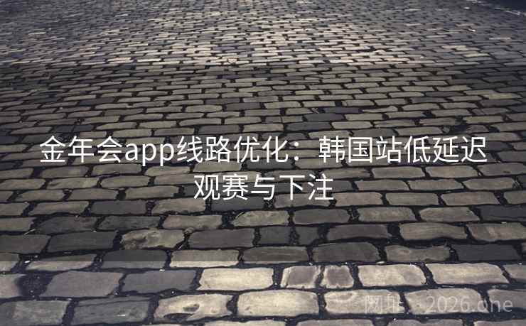 金年会app线路优化：韩国站低延迟观赛与下注